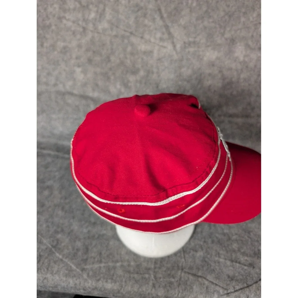 Kids Red St‎ Louis Cardinals Baseball Cap with White Stripes Brown & Crouppen